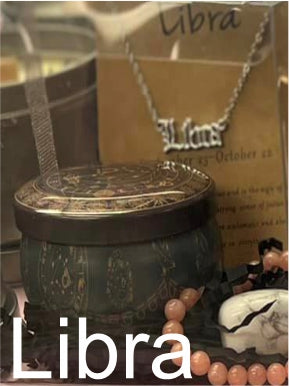 Zodiac Candle Set with Necklace, bracelet and crystal